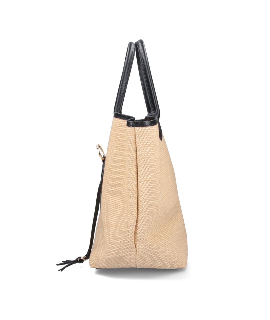 LONGCHAMP Черная хлопковая сумка тоут, фото 5