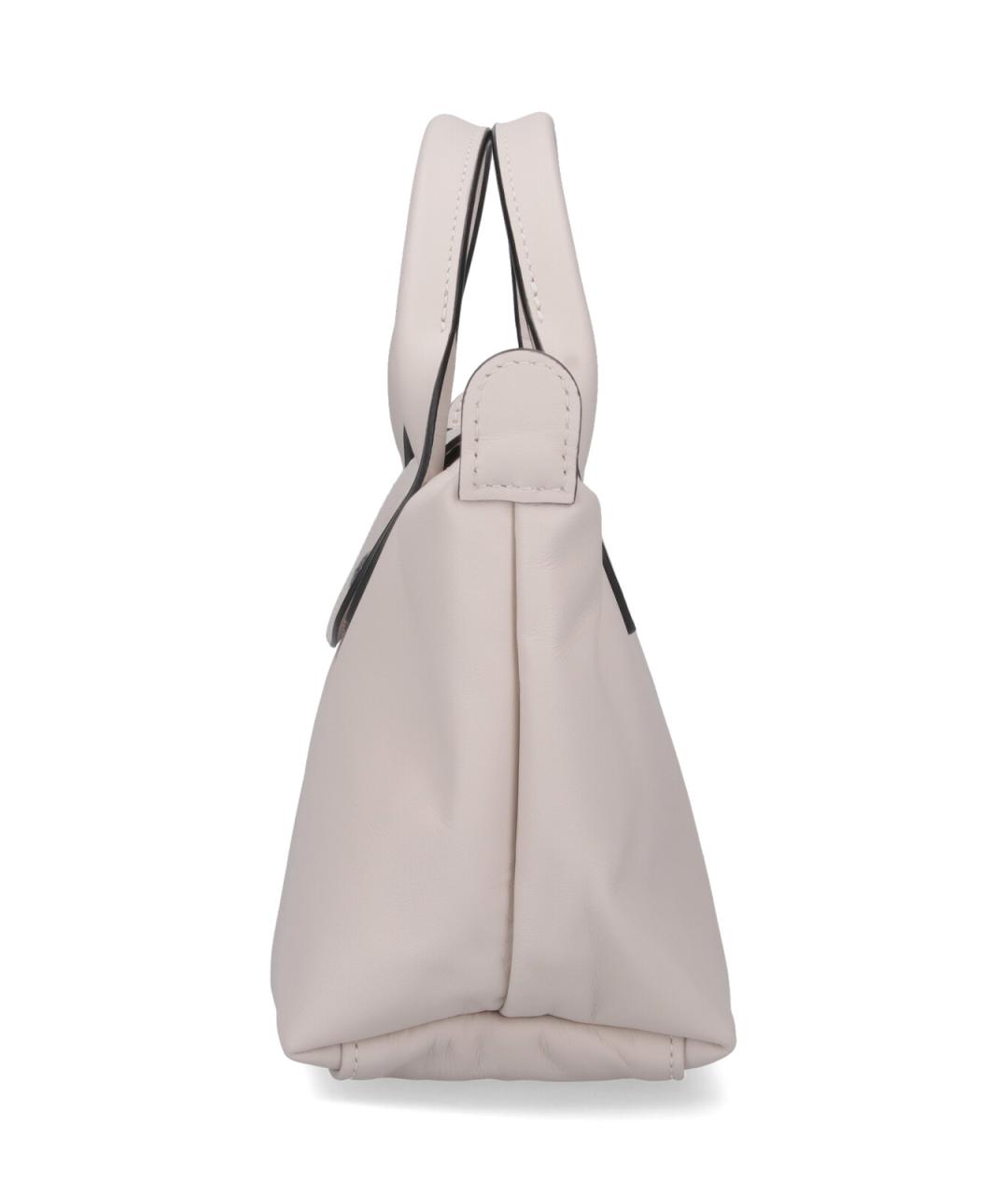 LONGCHAMP Белая кожаная сумка тоут, фото 5