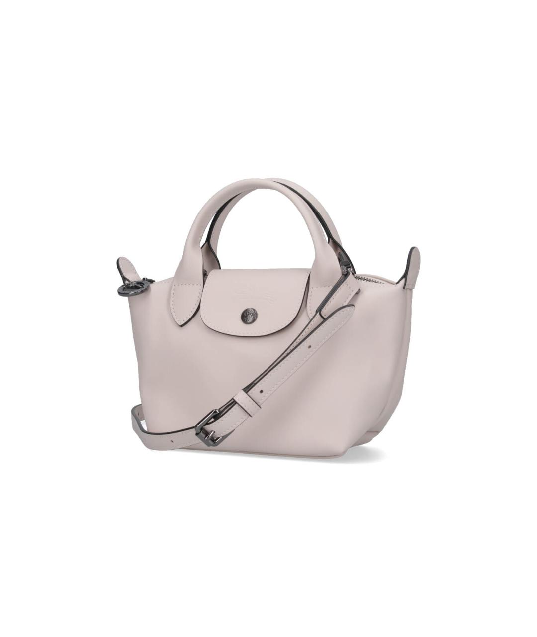 LONGCHAMP Белая кожаная сумка тоут, фото 2