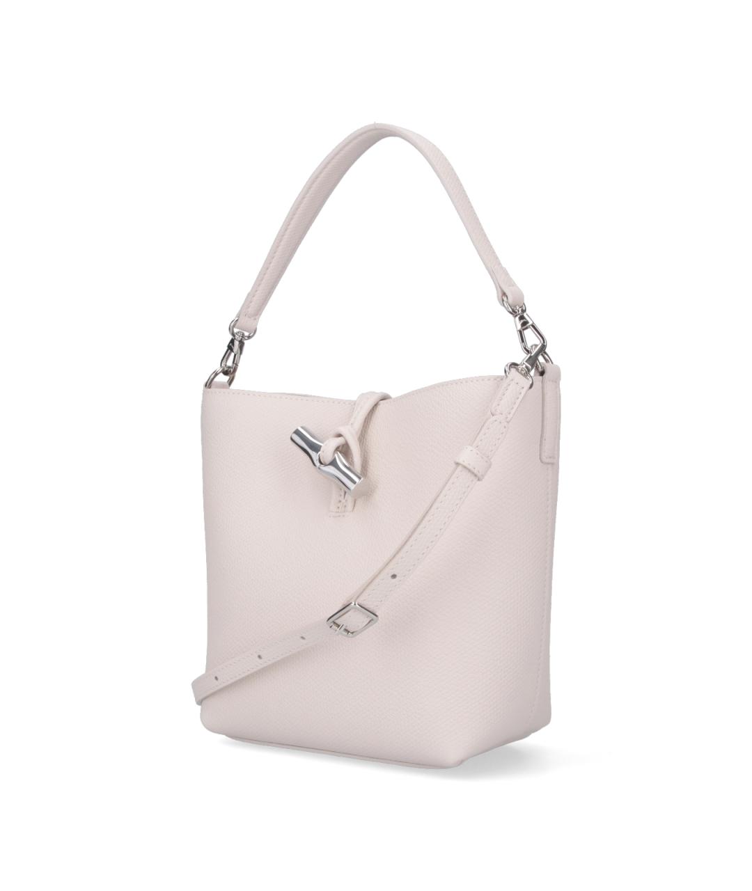 LONGCHAMP Белая кожаная сумка через плечо, фото 2