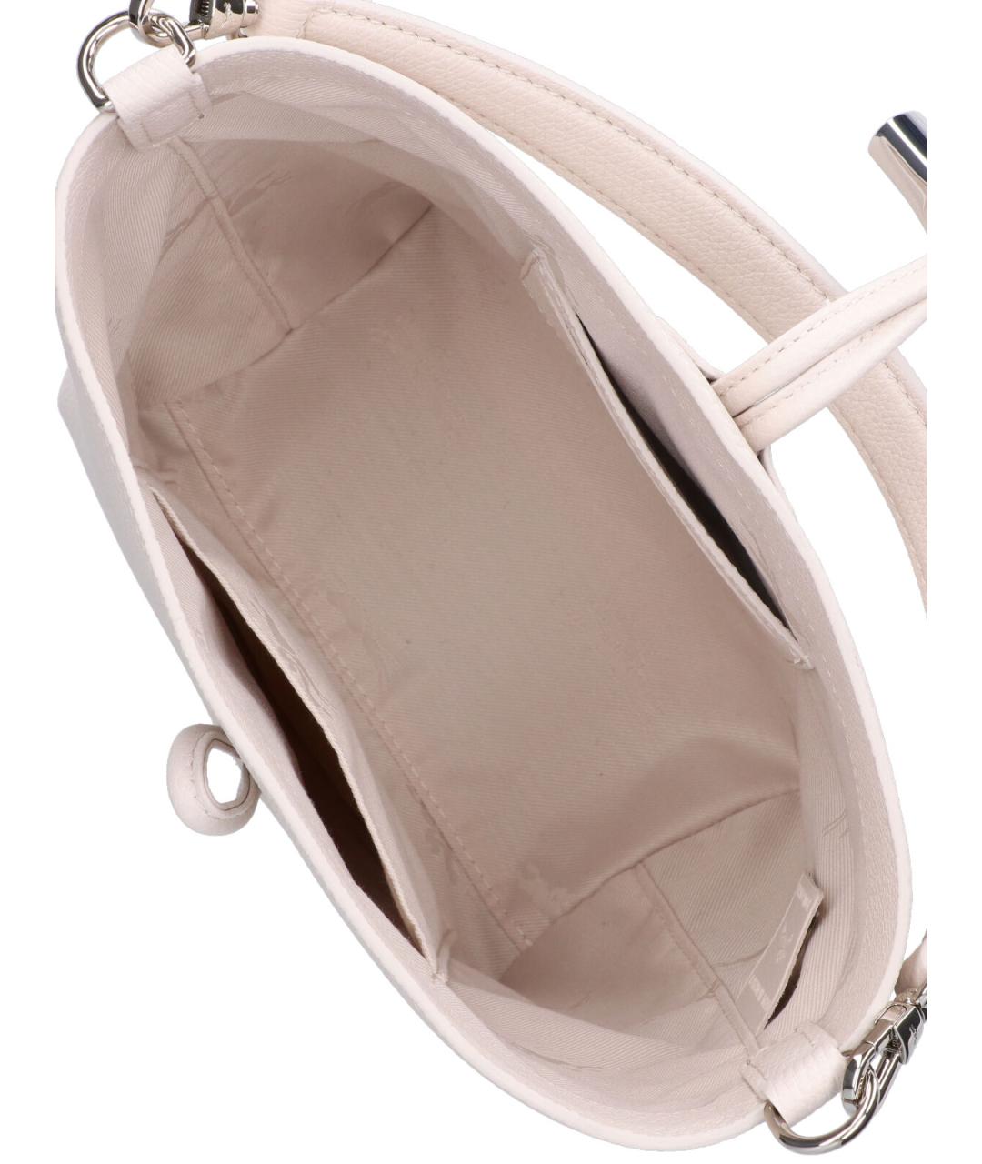 LONGCHAMP Белая кожаная сумка через плечо, фото 4