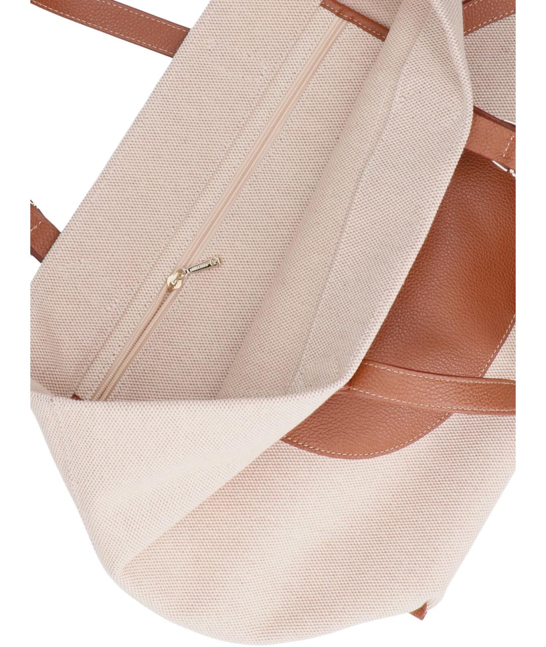 LONGCHAMP Коричневая тканевая сумка тоут, фото 4