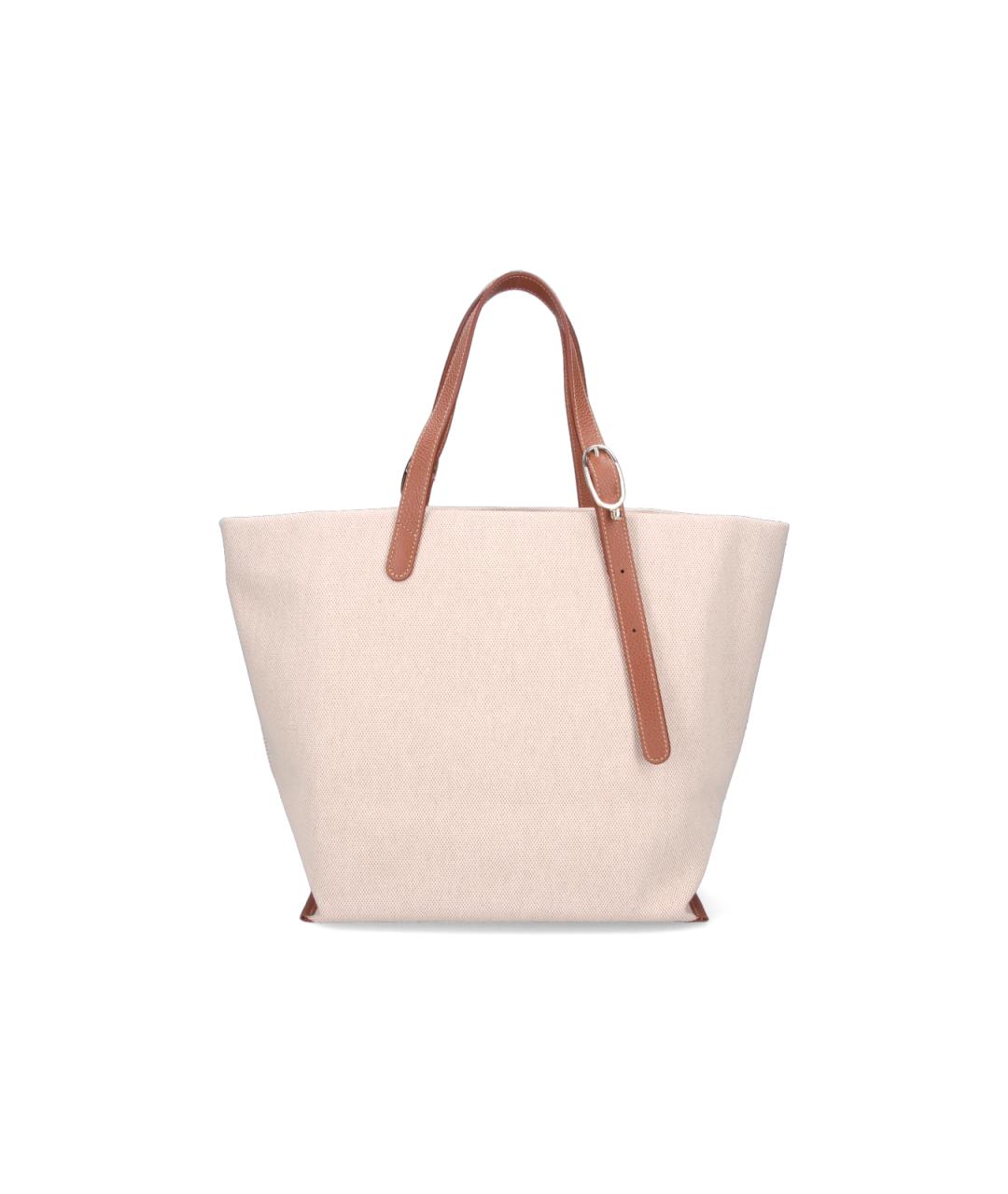 LONGCHAMP Коричневая тканевая сумка тоут, фото 3