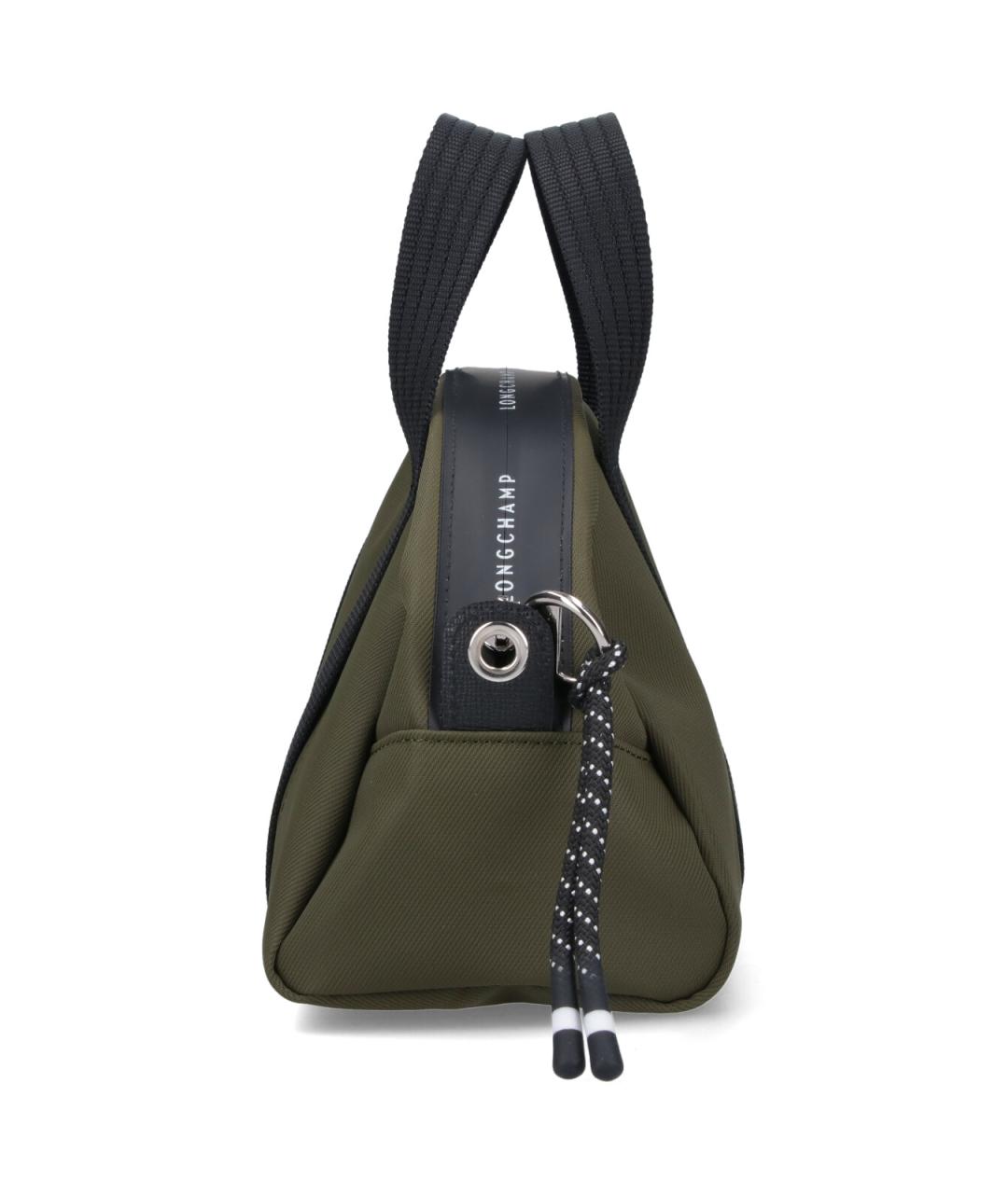 LONGCHAMP Зеленая синтетическая сумка с короткими ручками, фото 5