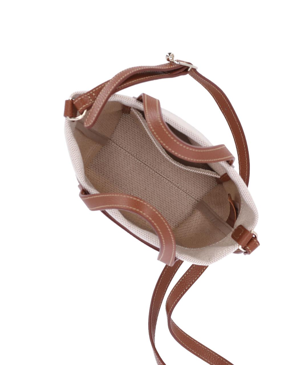 LONGCHAMP Коричневая тканевая сумка тоут, фото 4