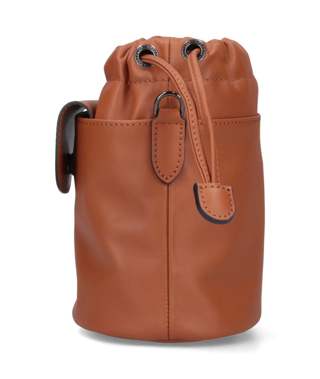 LONGCHAMP Коричневая кожаная сумка через плечо, фото 5