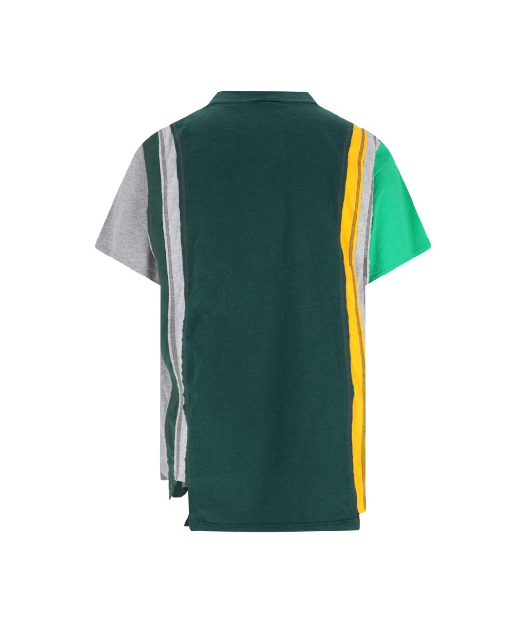 NEEDLES Зеленая хлопковая футболка, фото 2