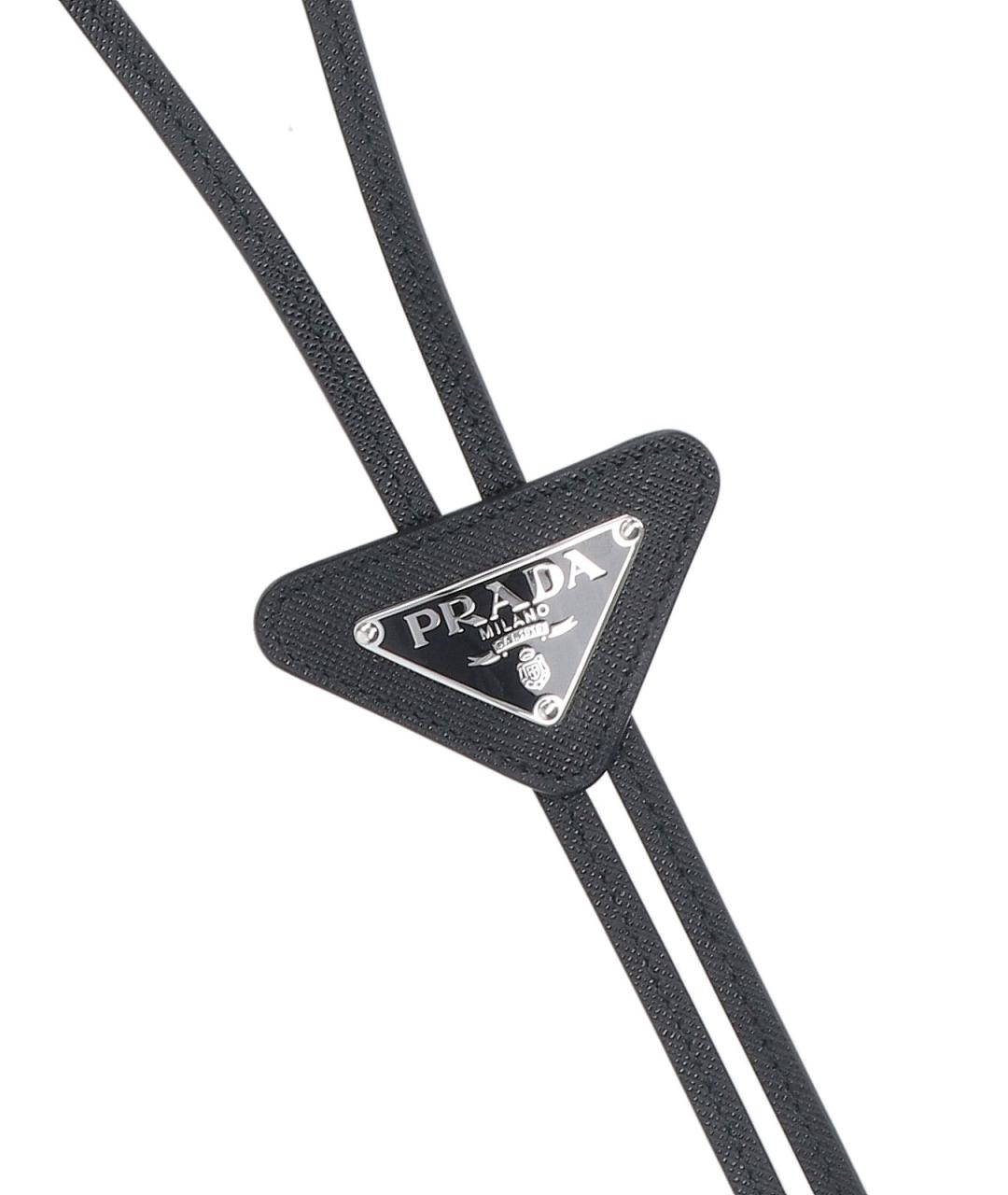 PRADA Черная кожаная цепочка/подвеска, фото 3