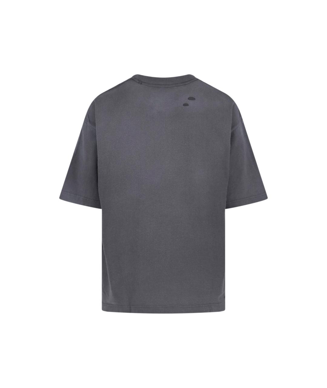 MAISON MIHARA YASUHIRO Серая хлопковая футболка, фото 2