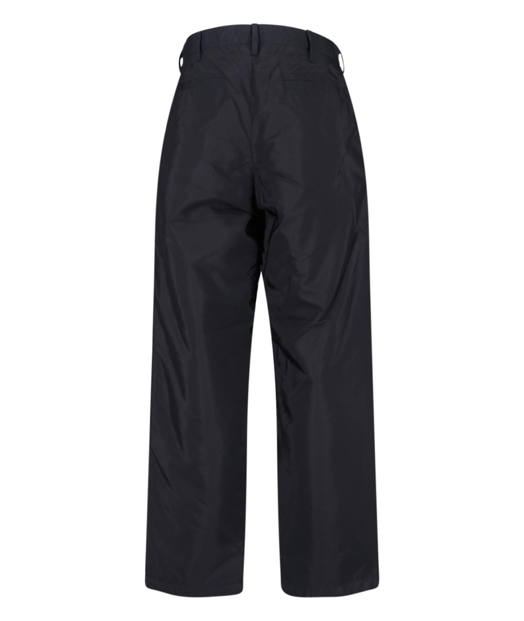 PRADA Черные полиамидовые повседневные брюки, фото 2