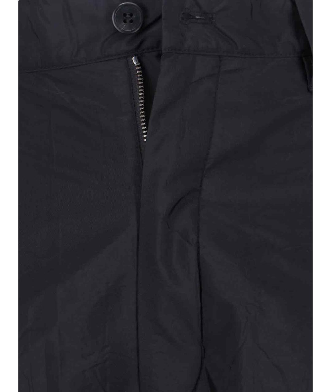 PRADA Черные полиамидовые повседневные брюки, фото 4