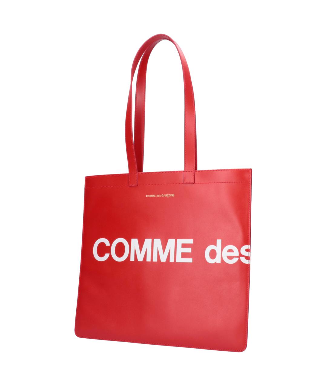 COMME DES GARÇONS WALLET Красная кожаная сумка тоут, фото 2