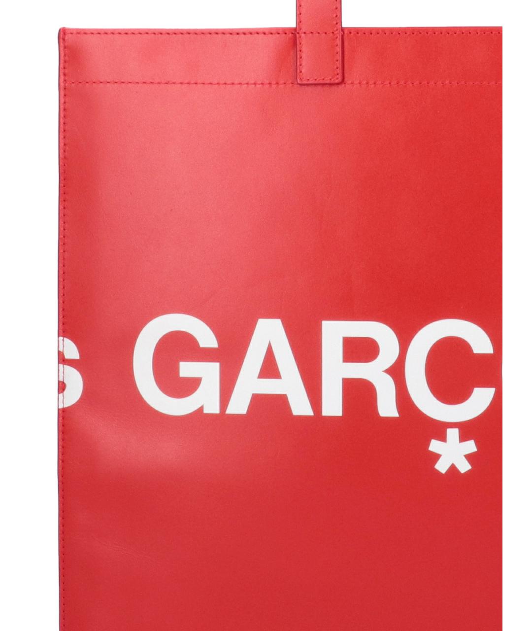 COMME DES GARÇONS WALLET Красная кожаная сумка тоут, фото 5
