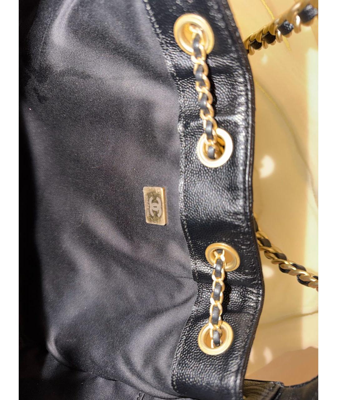 CHANEL Черная кожаная сумка через плечо, фото 6
