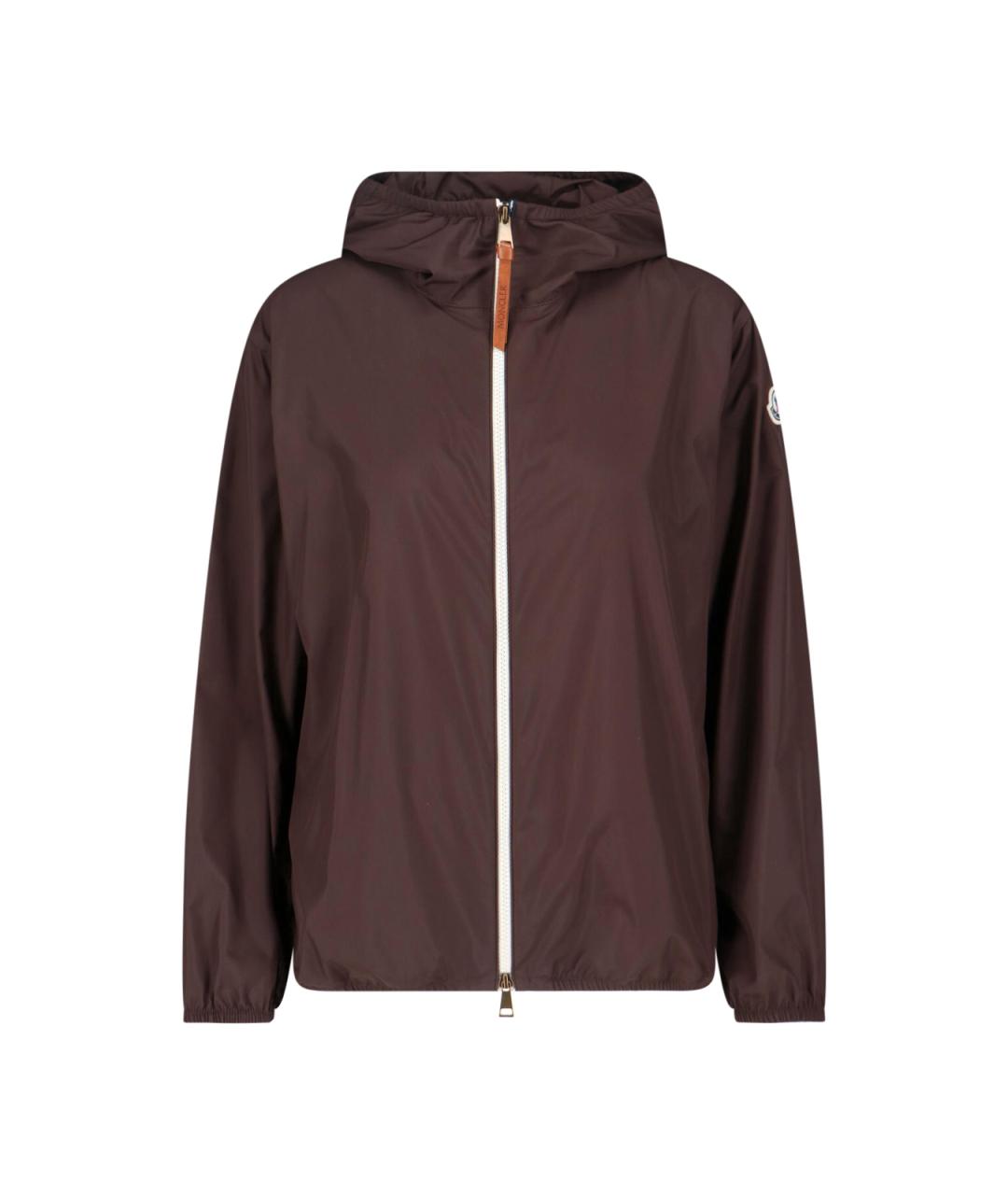 MONCLER Коричневая полиэстеровая куртка, фото 1