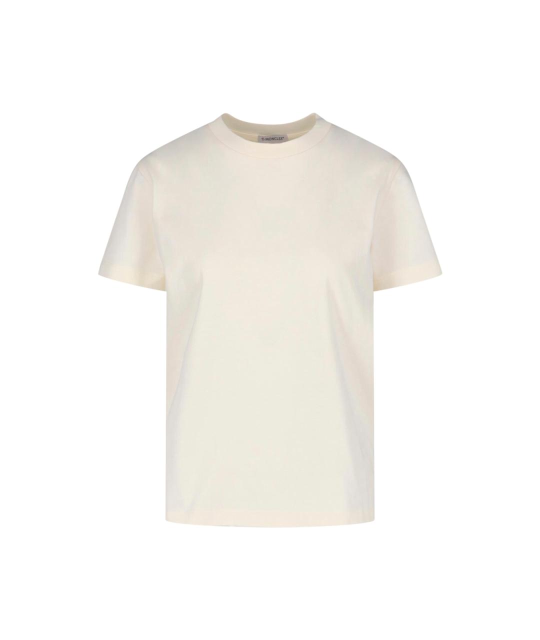 MONCLER Белая хлопковая футболка, фото 1