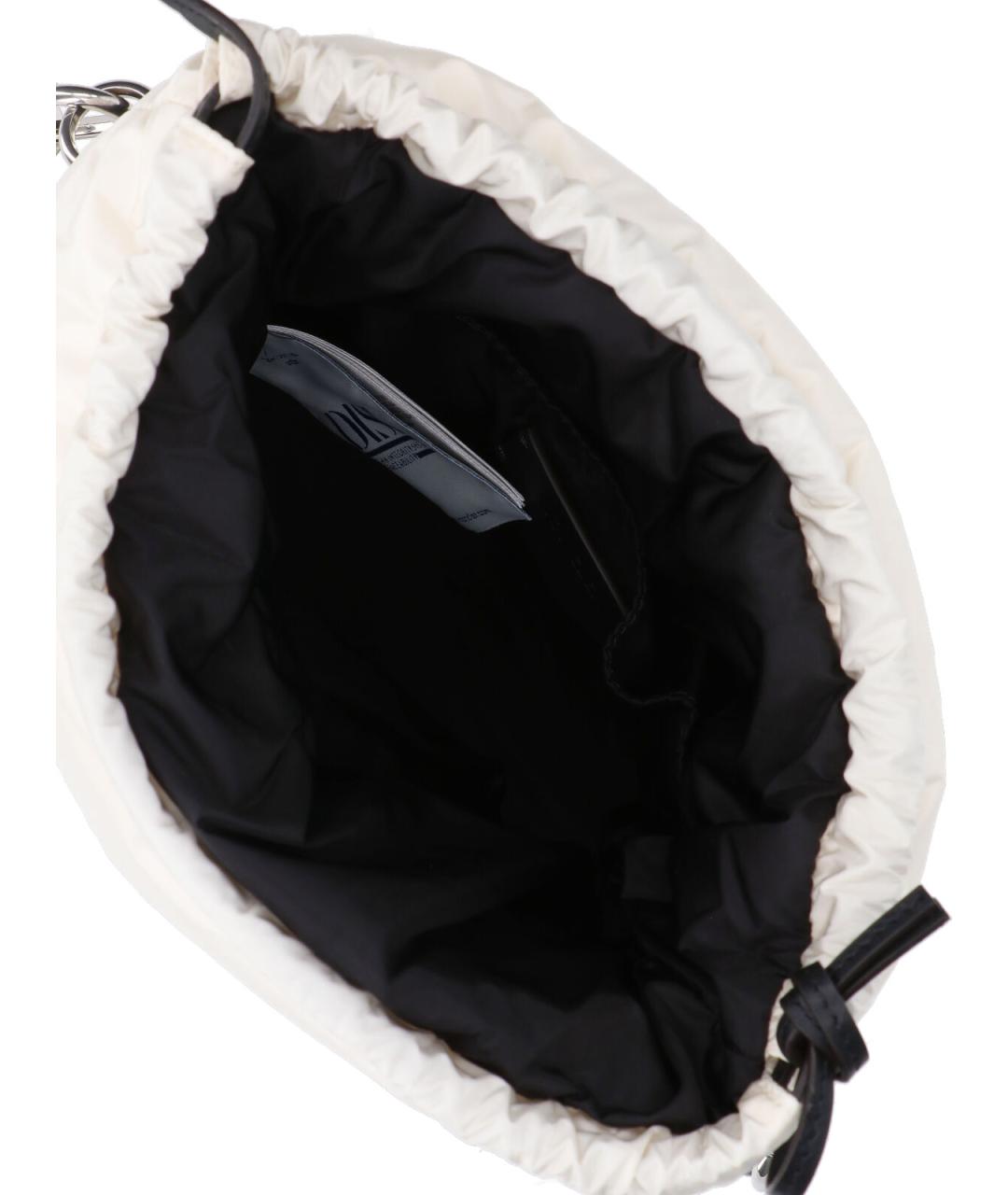 MONCLER Белая синтетическая сумка с короткими ручками, фото 4