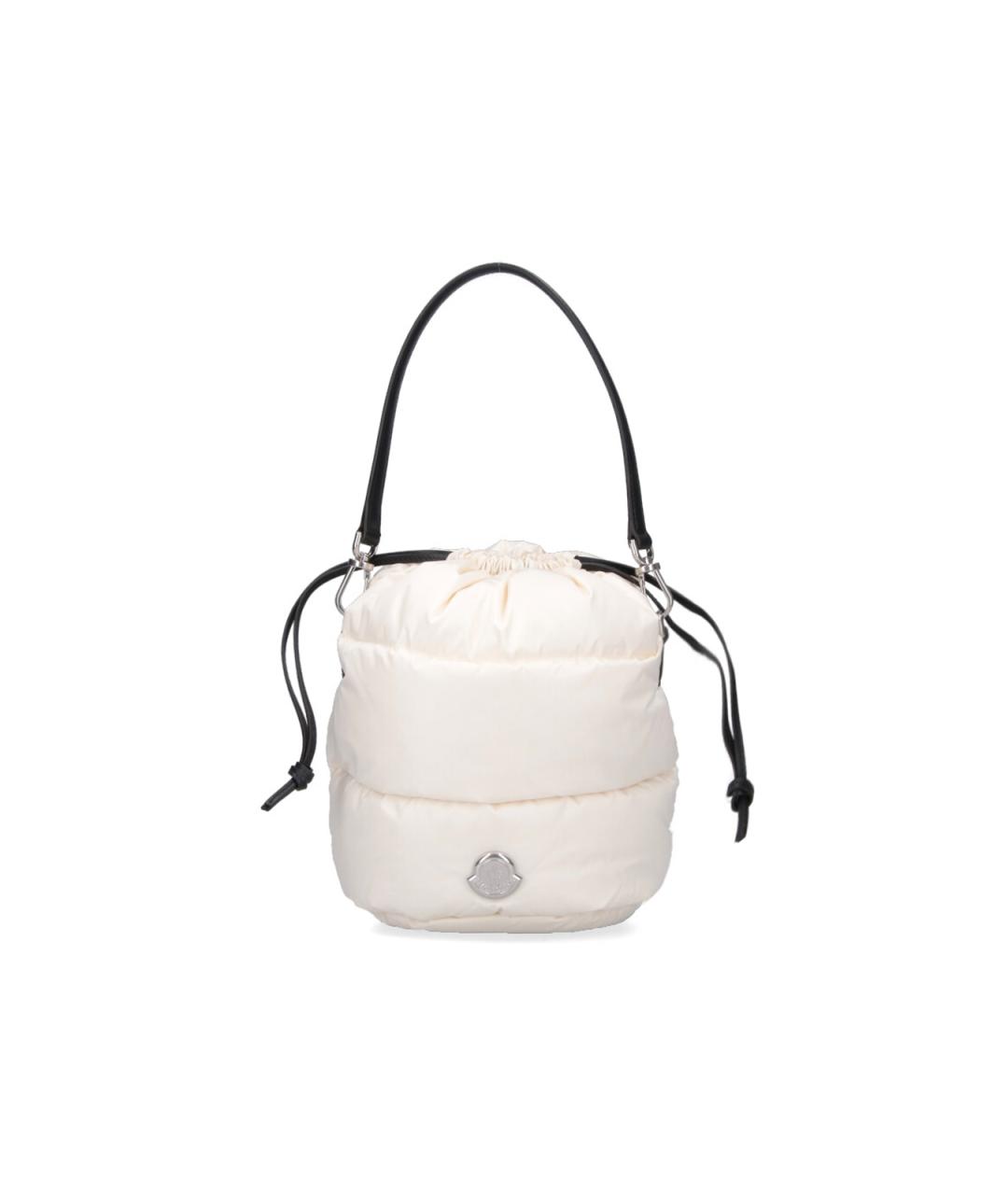 MONCLER Белая синтетическая сумка с короткими ручками, фото 1