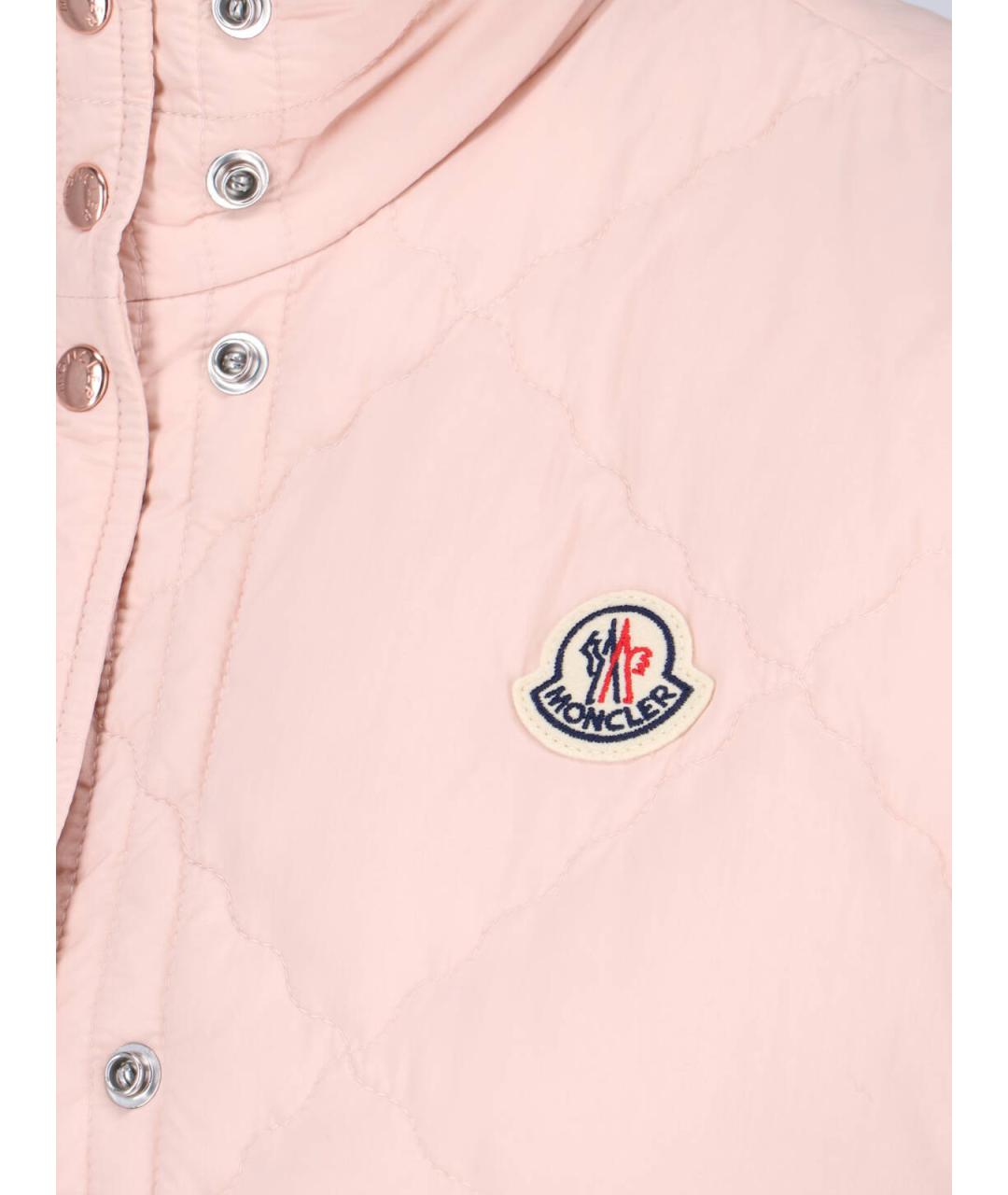 MONCLER Розовый полиамидовый жилет, фото 3