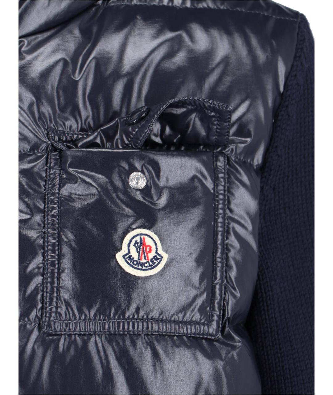 MONCLER Синий шерстяной кардиган, фото 4