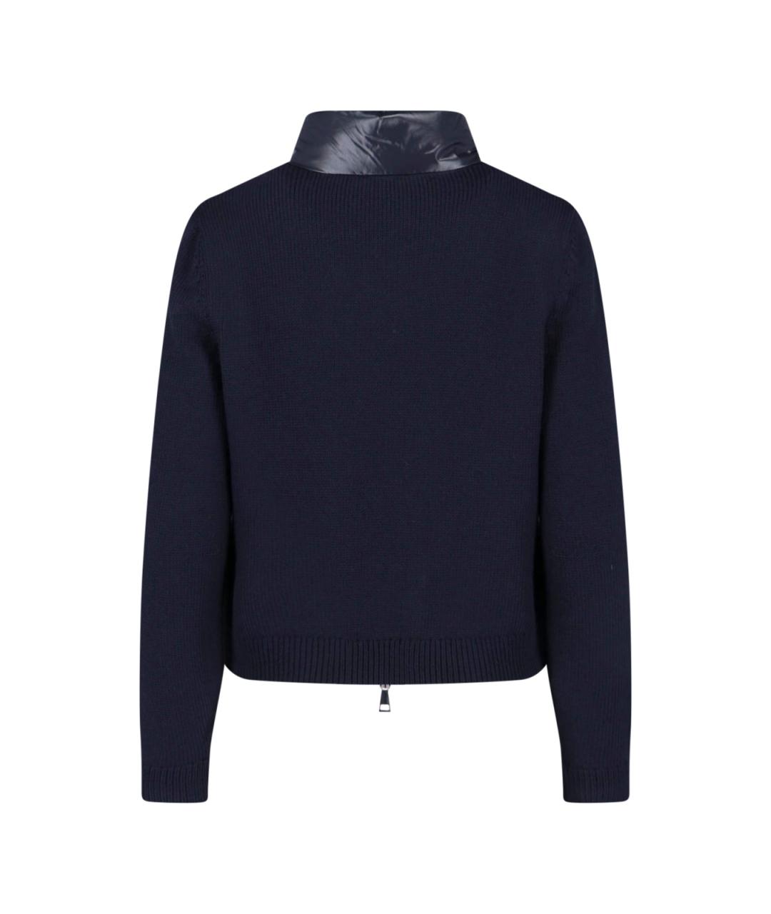 MONCLER Синий шерстяной кардиган, фото 2