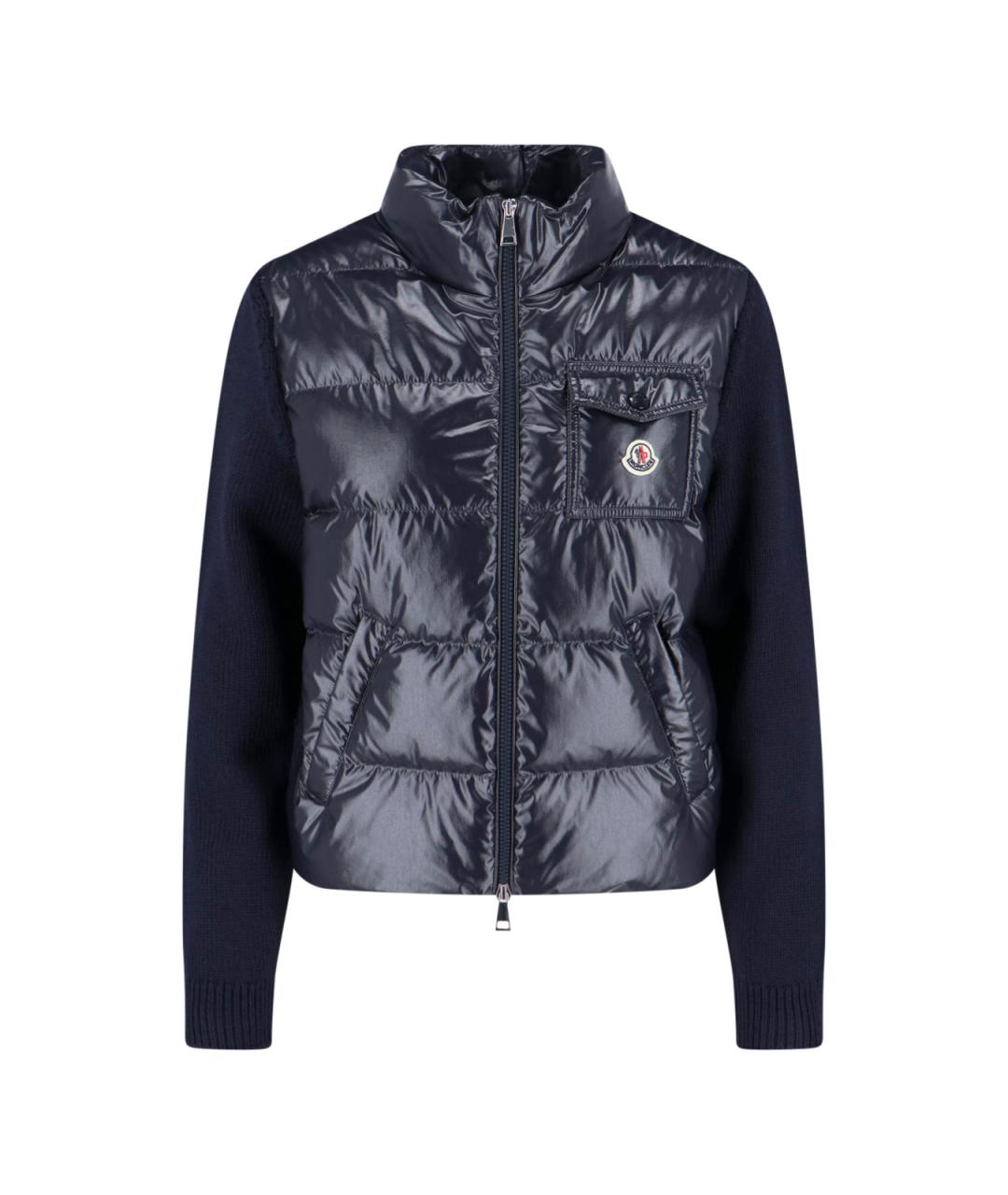 MONCLER Синий шерстяной кардиган, фото 1