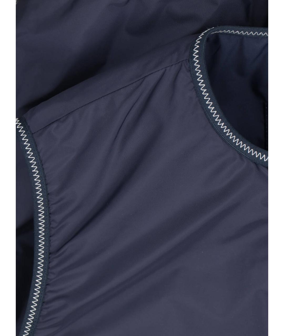 MONCLER Синий полиамидовый жилет, фото 5