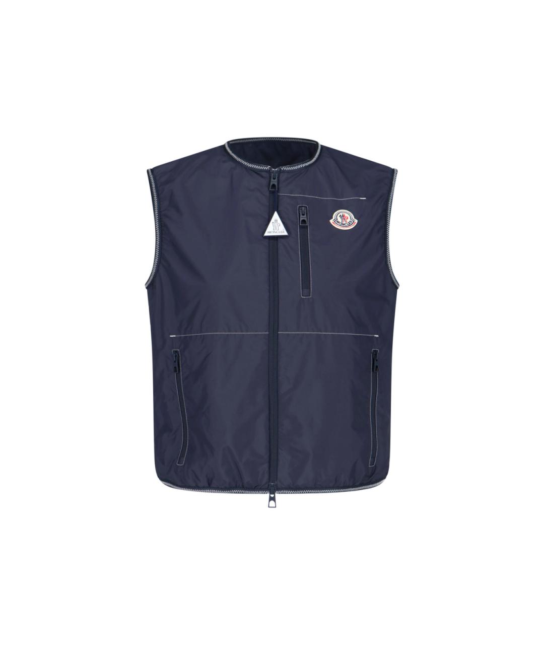 MONCLER Синий полиамидовый жилет, фото 1