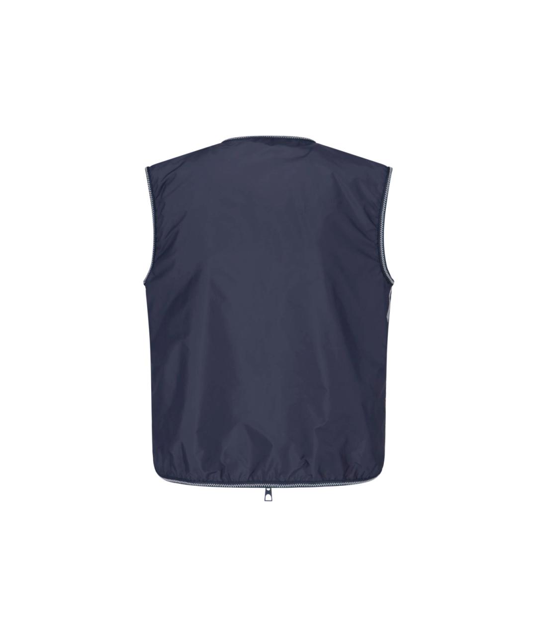 MONCLER Синий полиамидовый жилет, фото 2