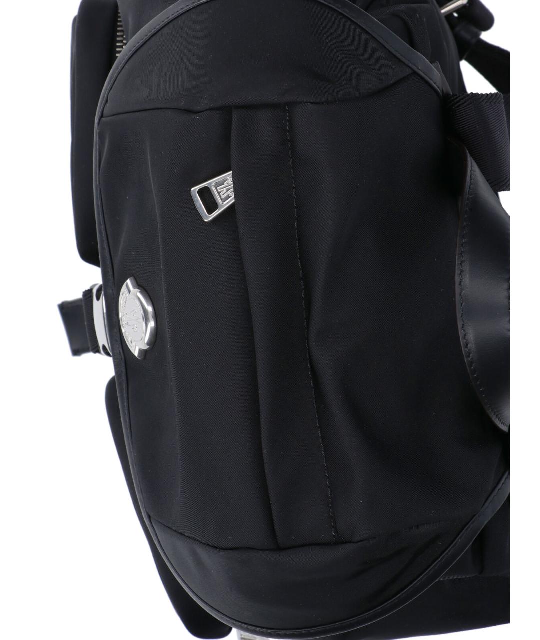 MONCLER Черный синтетический рюкзак, фото 4