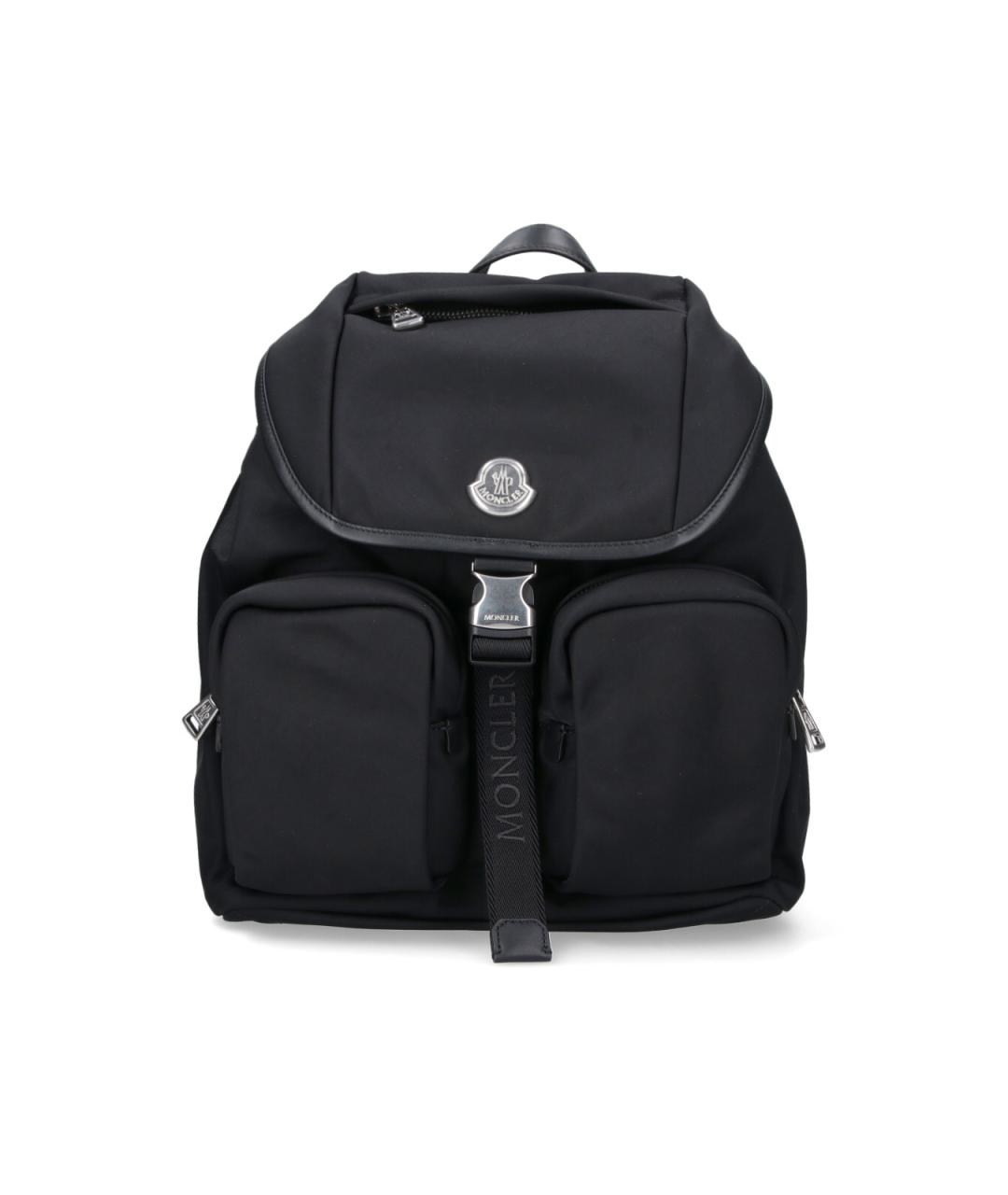 MONCLER Черный синтетический рюкзак, фото 1