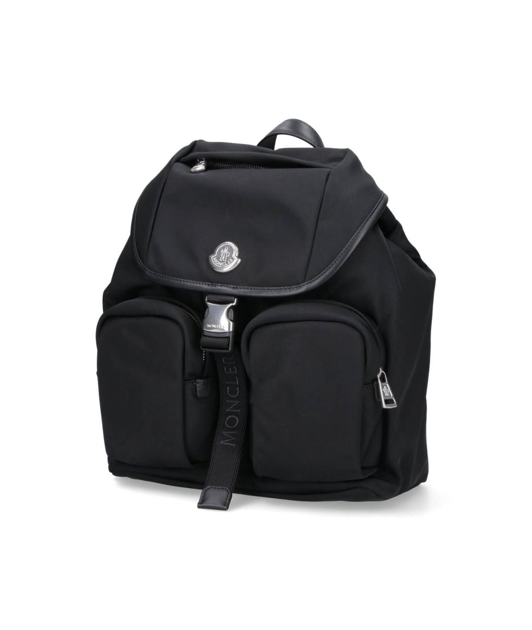 MONCLER Черный синтетический рюкзак, фото 2
