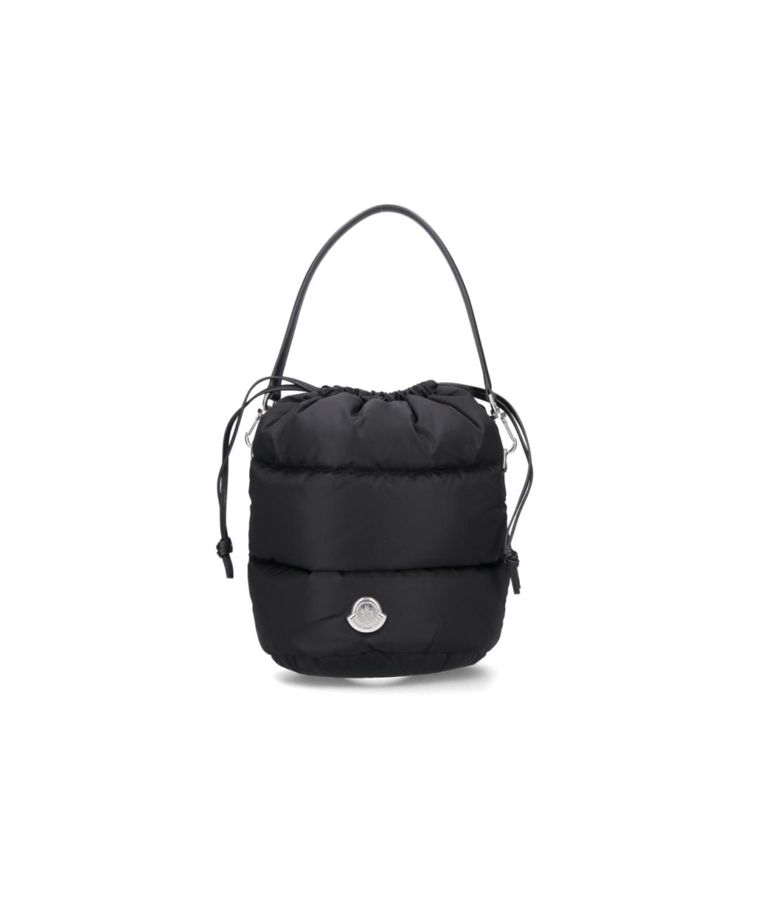 MONCLER Черная синтетическая сумка с короткими ручками, фото 1