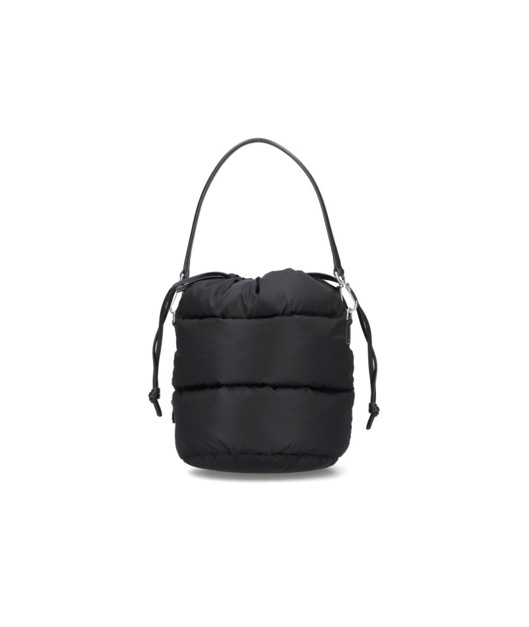 MONCLER Черная синтетическая сумка с короткими ручками, фото 3