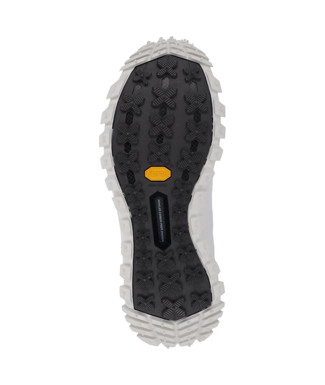 MONCLER Белые синтетические низкие кроссовки / кеды, фото 5