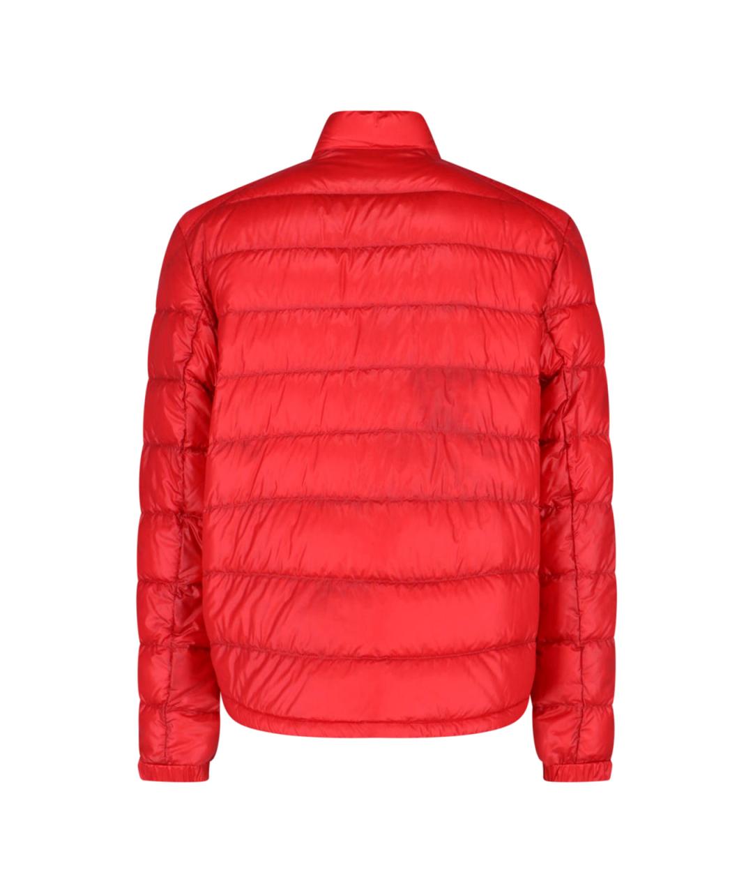 MONCLER Красный полиамидовый пуховик, фото 2