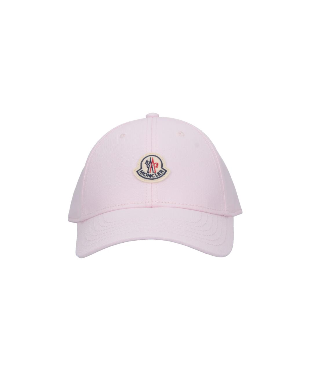 MONCLER Розовая хлопковая кепка, фото 1