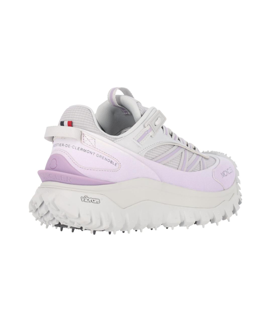 MONCLER Фиолетовые синтетические кроссовки, фото 4