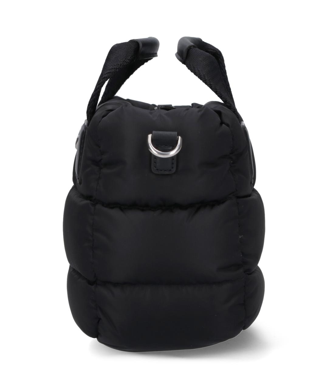 MONCLER Черная синтетическая сумка с короткими ручками, фото 5