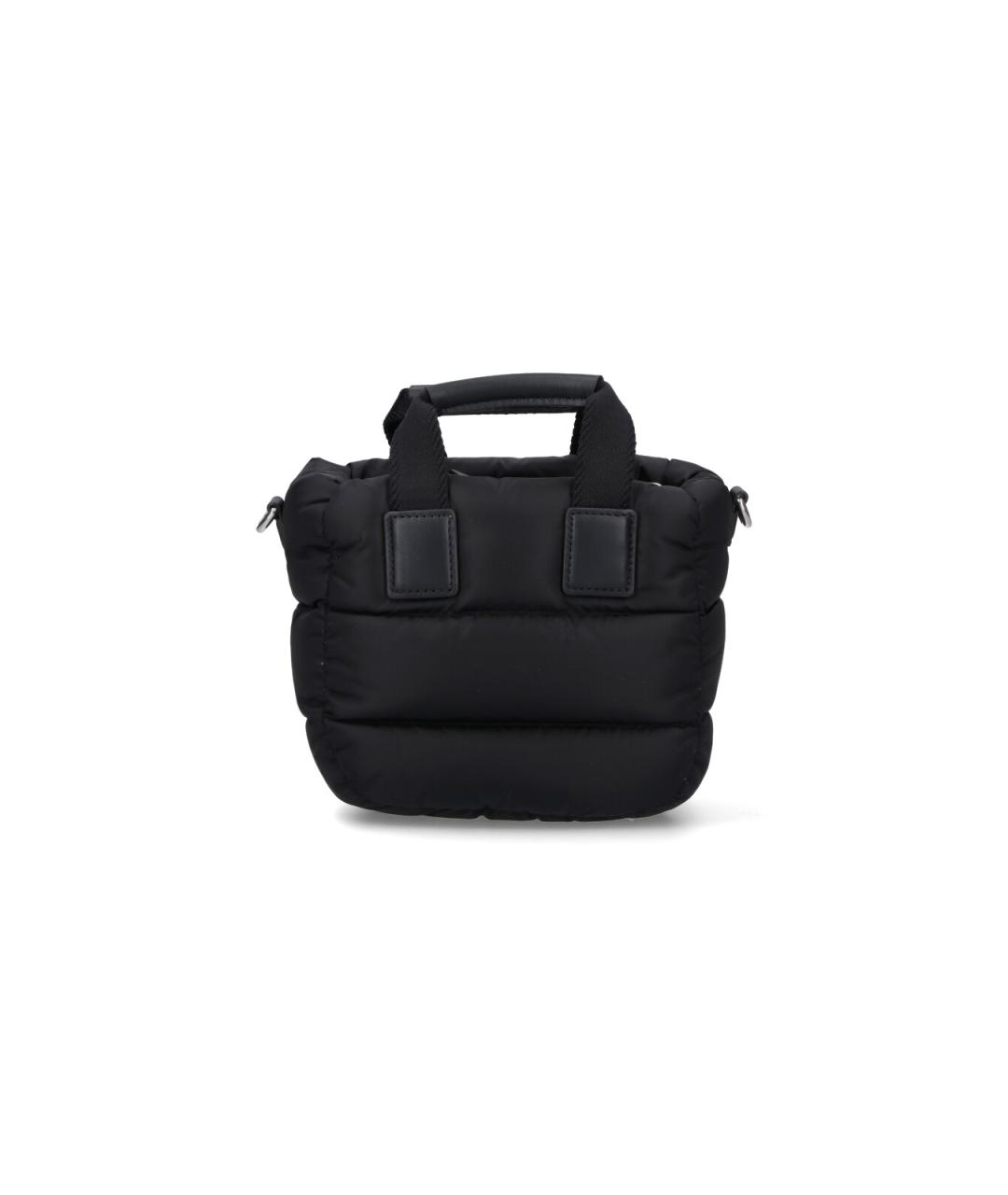 MONCLER Черная синтетическая сумка с короткими ручками, фото 3