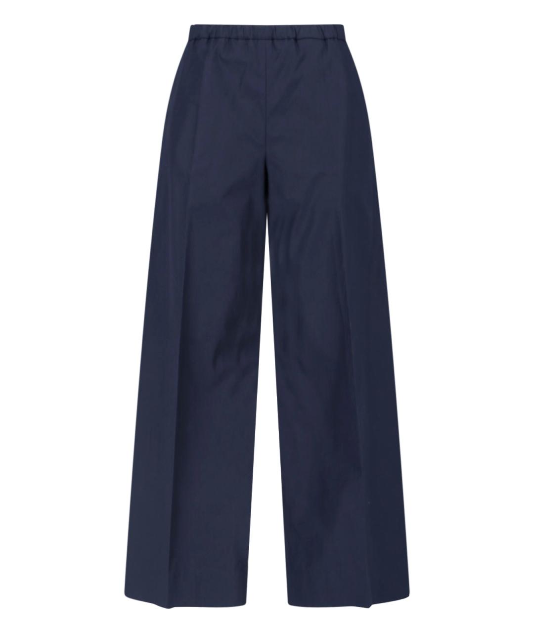 MONCLER Синие хлопковые прямые брюки, фото 1