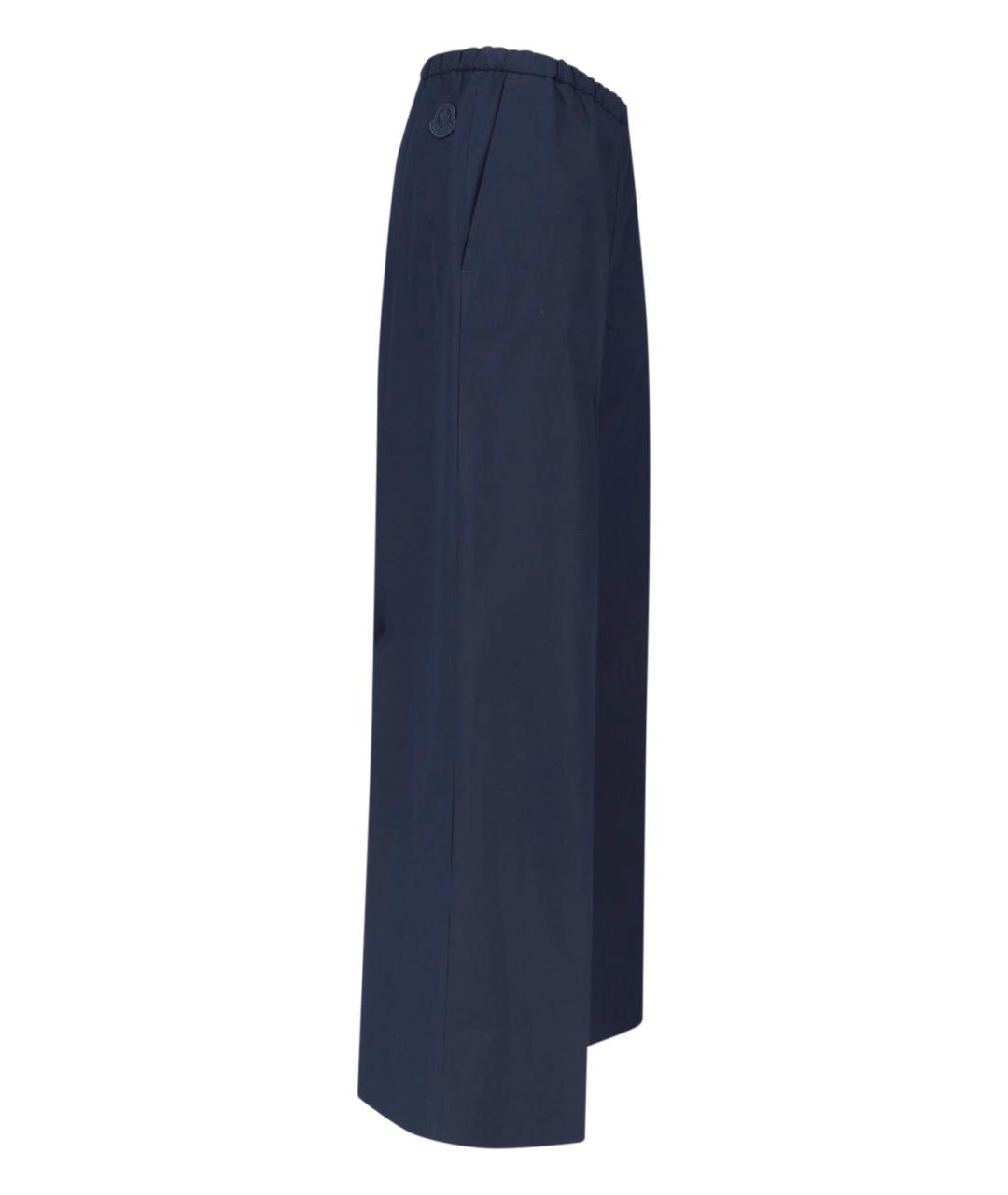 MONCLER Синие хлопковые прямые брюки, фото 3