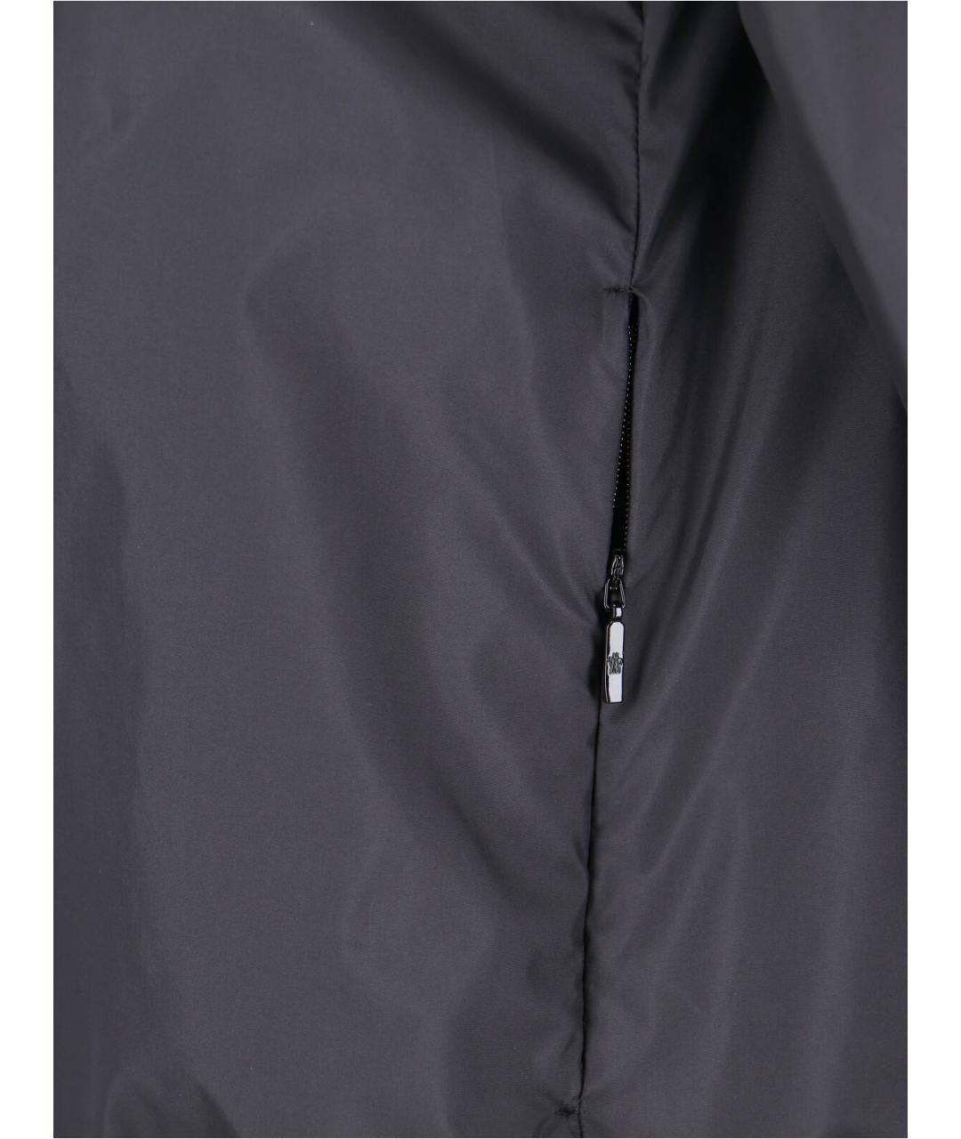 MONCLER Черная полиэстеровая куртка, фото 4