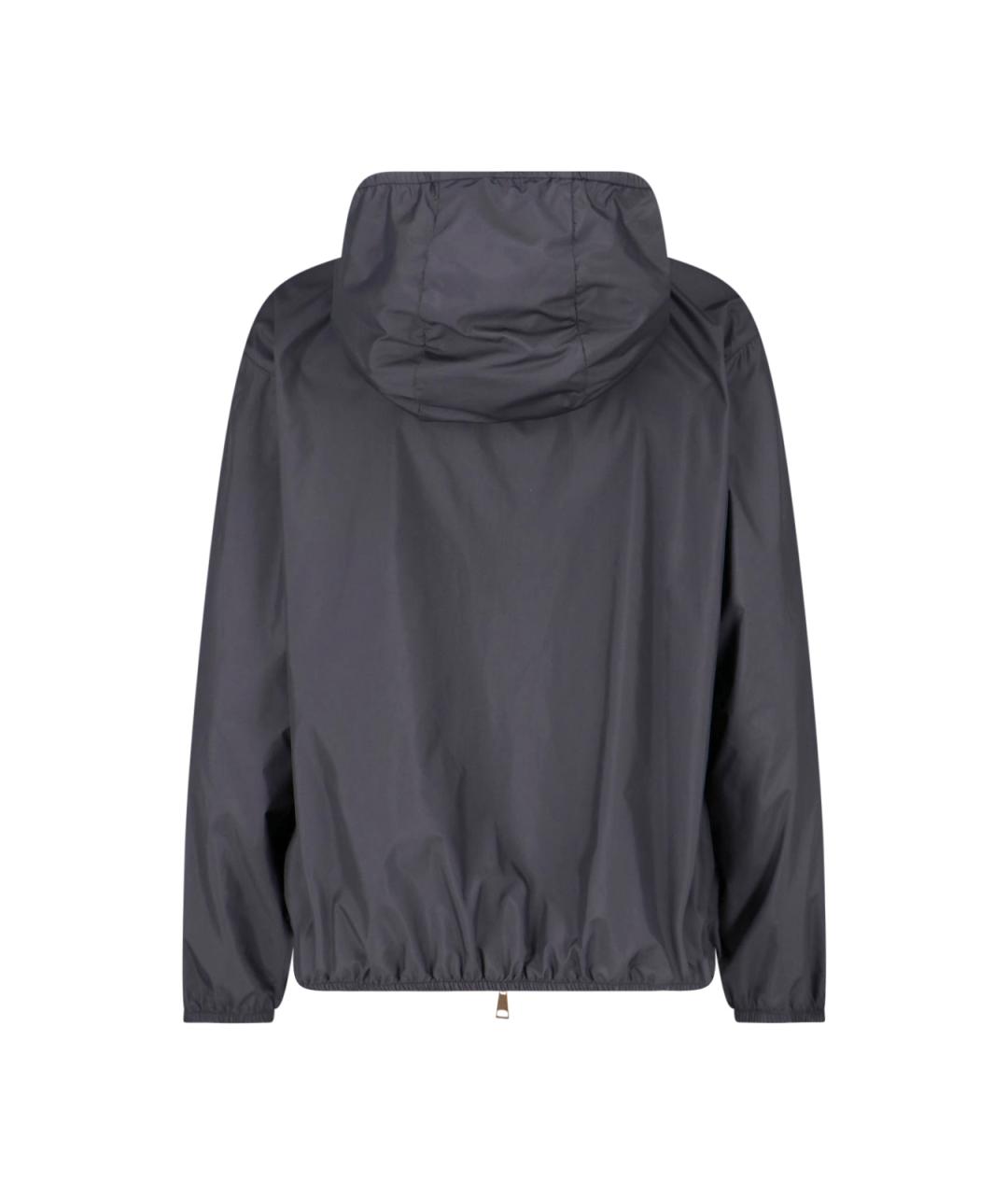 MONCLER Черная полиэстеровая куртка, фото 2