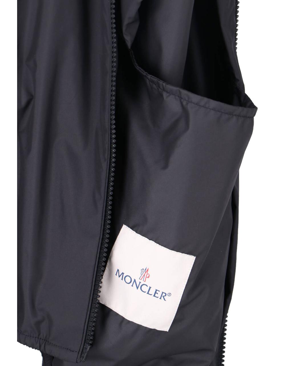 MONCLER Черная полиэстеровая куртка, фото 5