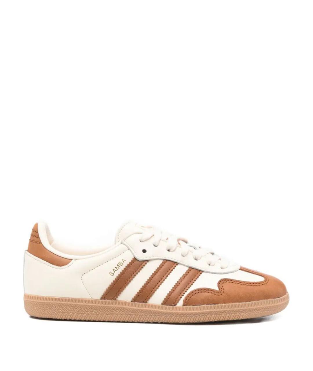 ADIDAS Белые кожаные кроссовки, фото 1