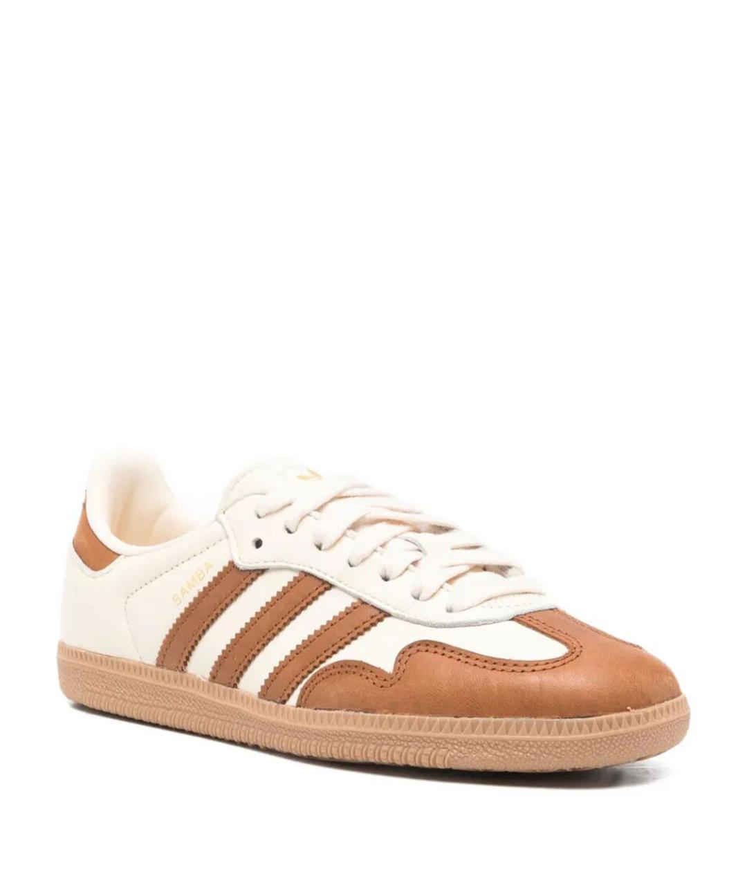 ADIDAS Белые кожаные кроссовки, фото 2