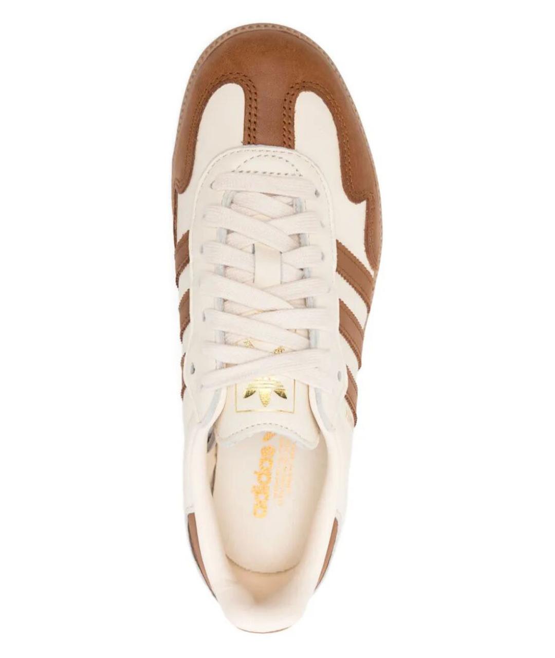 ADIDAS Белые кожаные кроссовки, фото 4