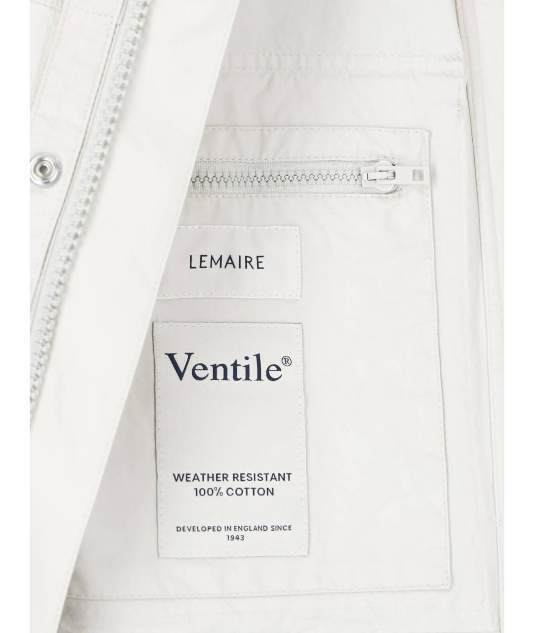 LEMAIRE Белая хлопковая парка, фото 5