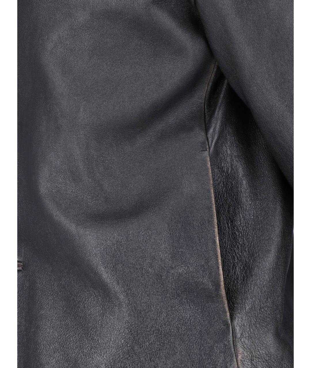 MM6 MAISON MARGIELA Черная кожаная куртка, фото 5